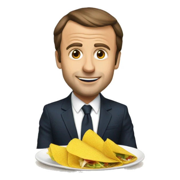 macron qui mange un tacos sticker