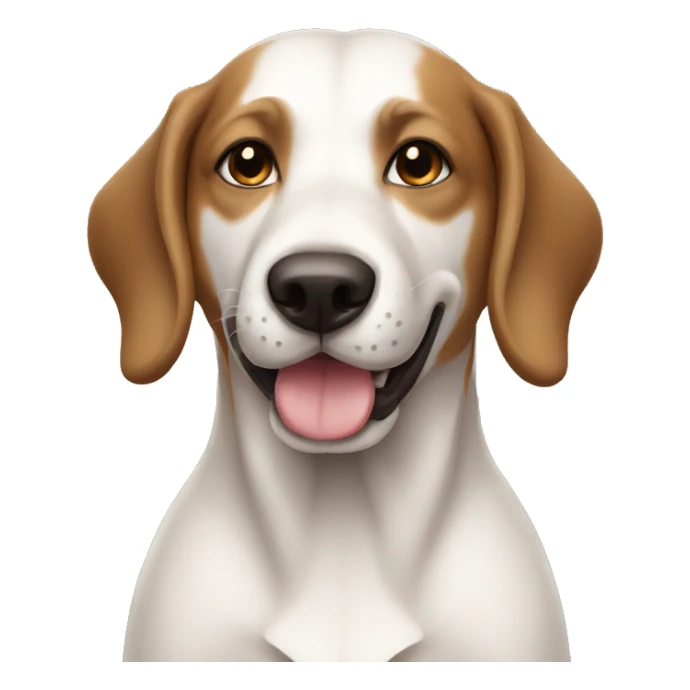 kokoni dog light brown and white with underbite sticker