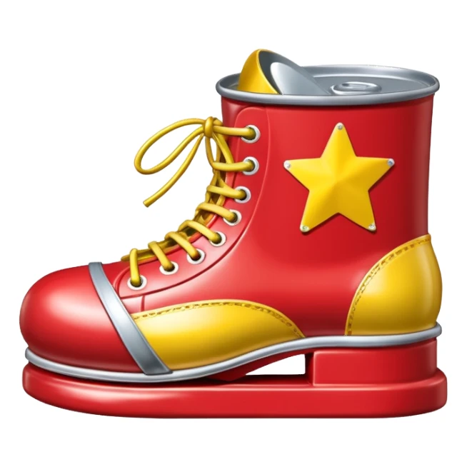 Moschino style spam can shoe sculpture  sticker