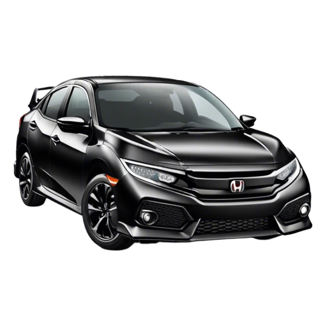 Black Honda Civic sticker