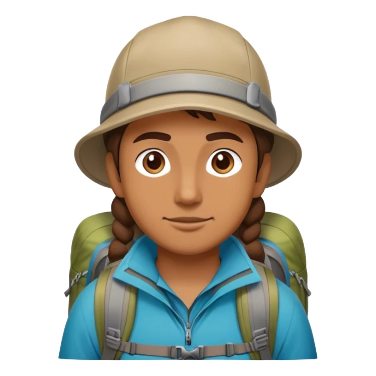 Un escursionista vestito da trekking sticker