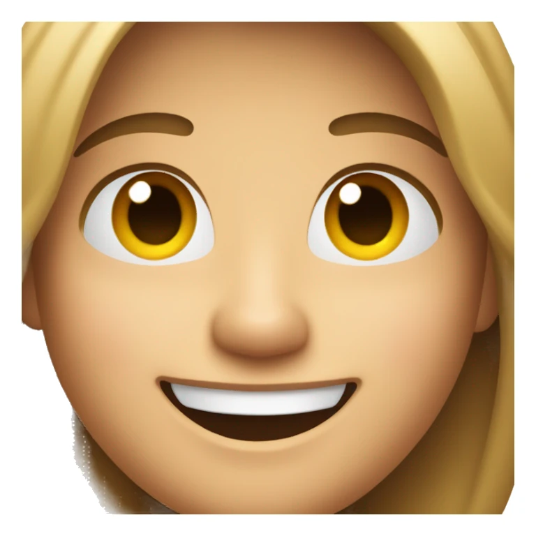 smiling from side like memoji style sticker