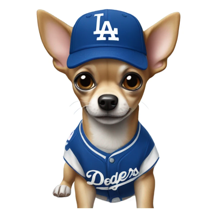 Los Angeles Dodgers Chihuahua sticker