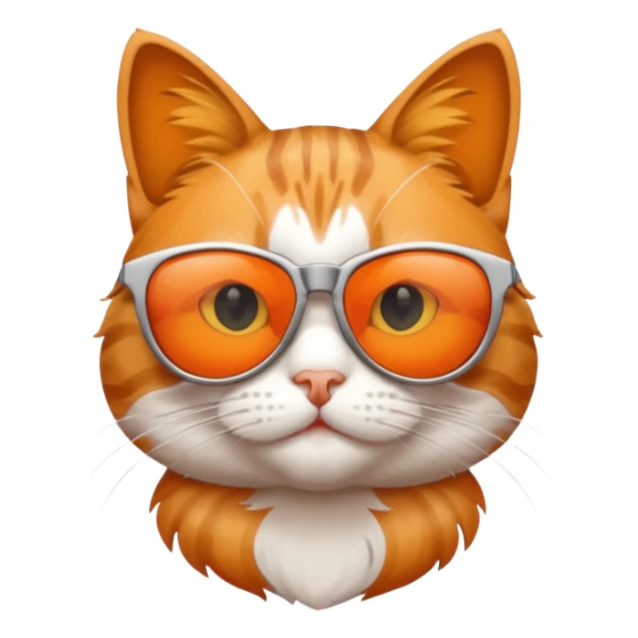 Cat wearing sunglasses sticker
