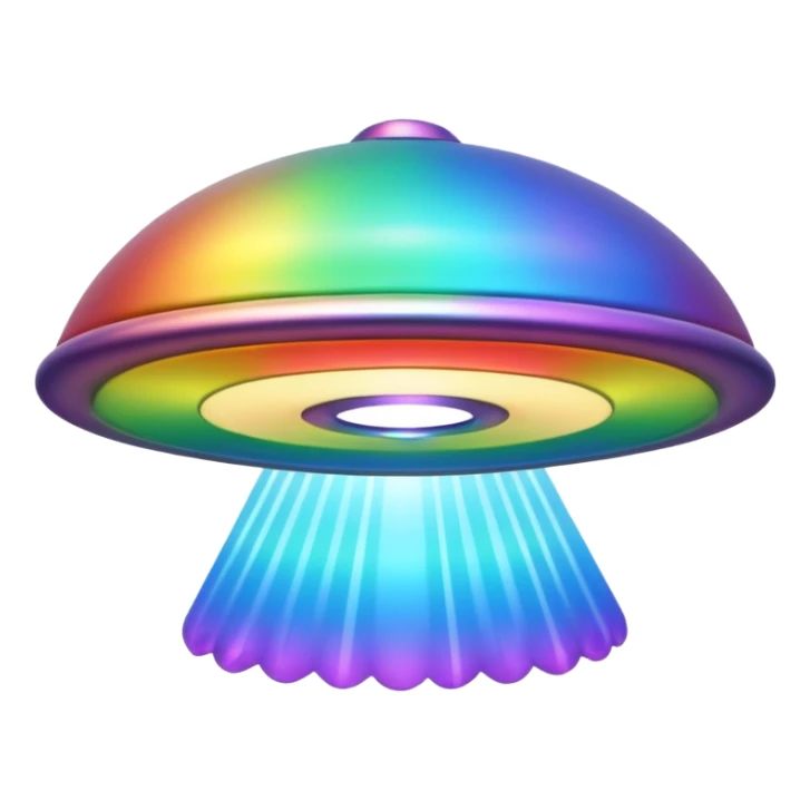ufo rainbow colors sticker