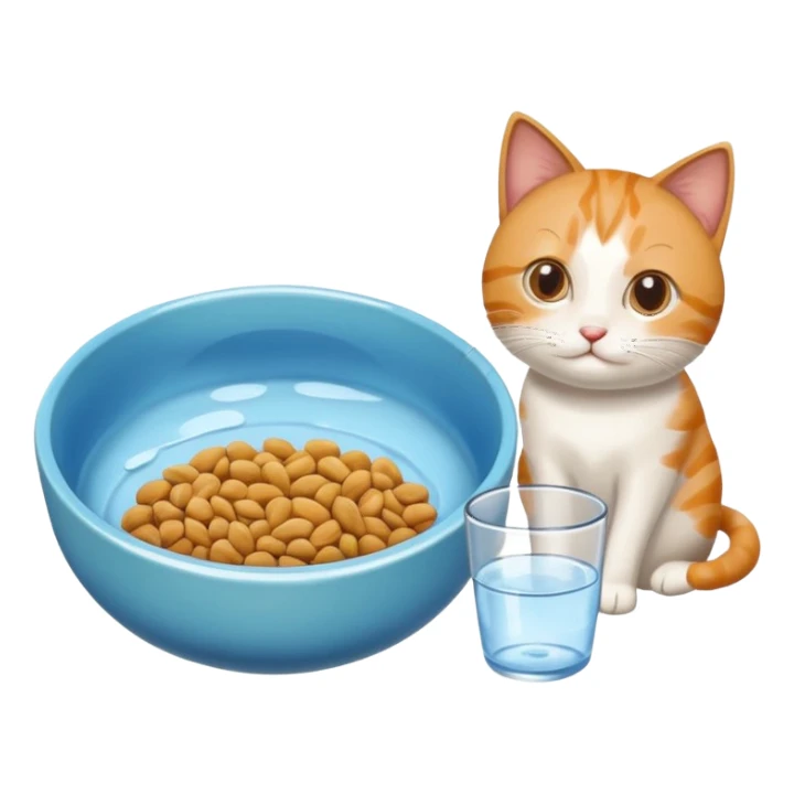 Cat's Food and Water sticker