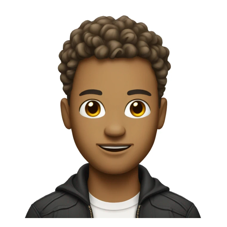 cool dude with style light skin sticker