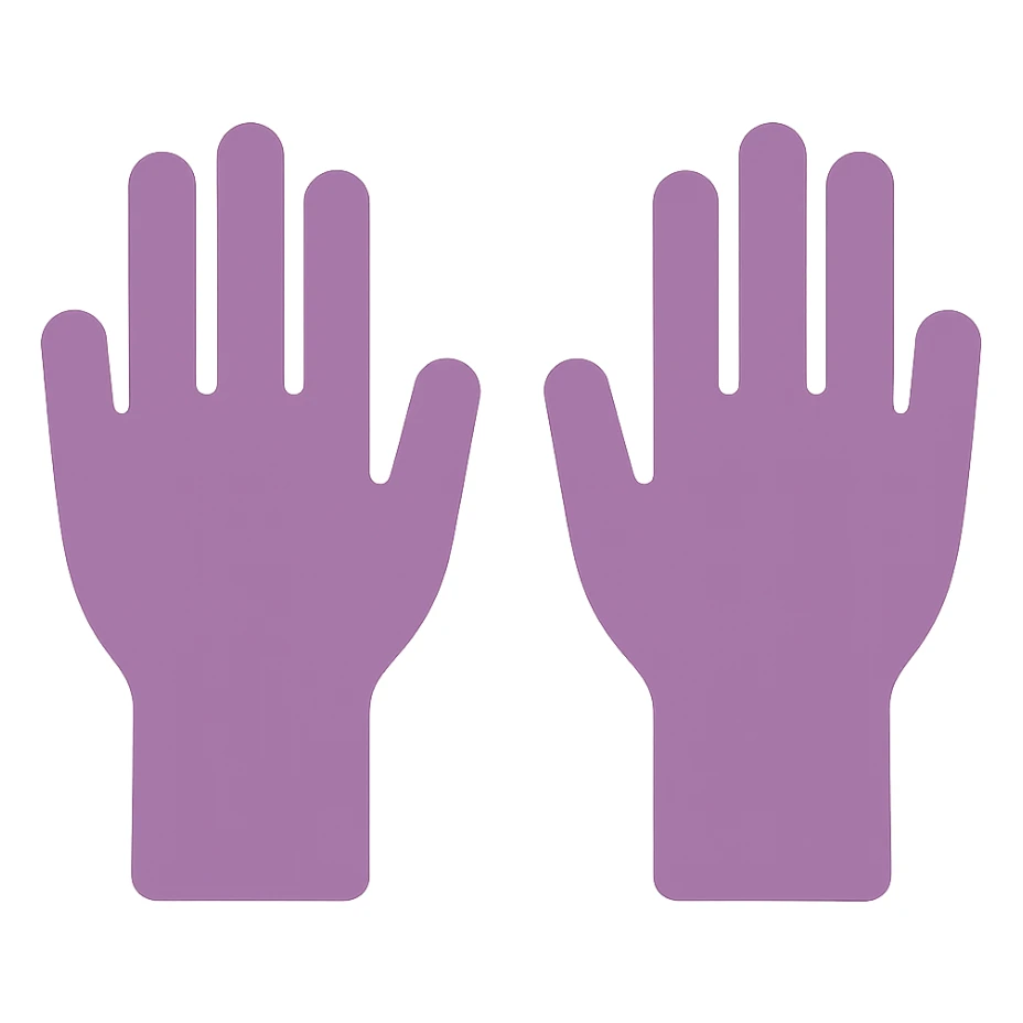 A dull purple Raising Hands sticker