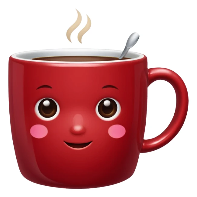 dark red girly mug of coffee sticker