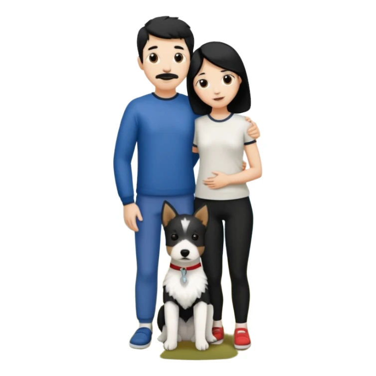 Quiero una pareja con un perro Fox terrier sticker