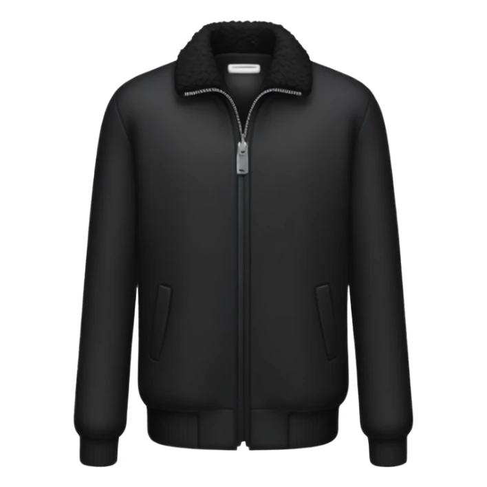 chaqueta negra de lana sticker