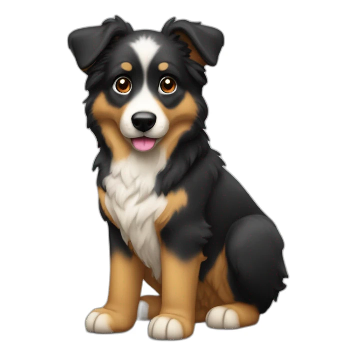 australian sherpherd perfil de 4 patas sticker