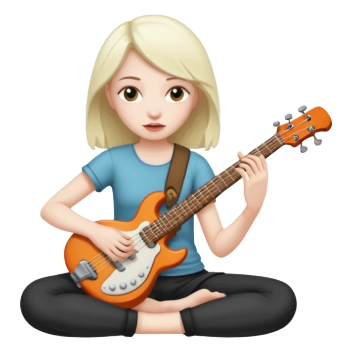 rock player girl sticker