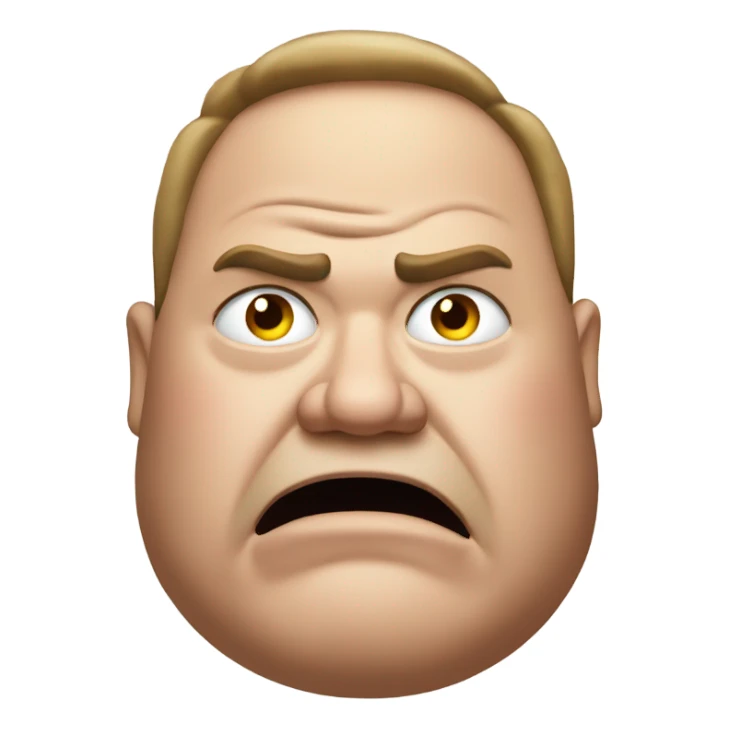 Fat guy who is very angry  sticker