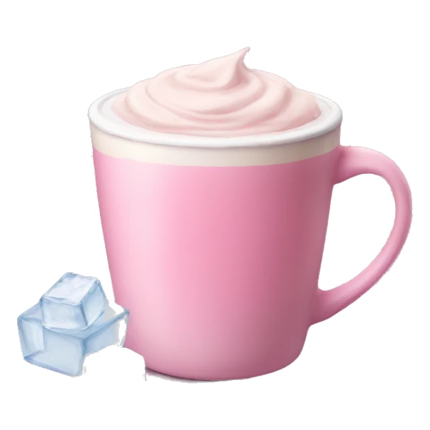 Pink Chai Latte with ice  sticker