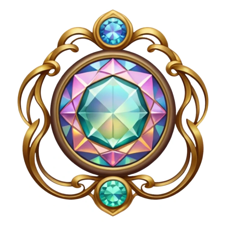 Art nouveau materia gem sticker