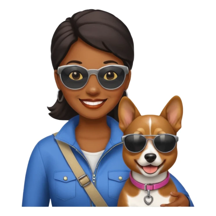 Dog Walker black woman sticker
