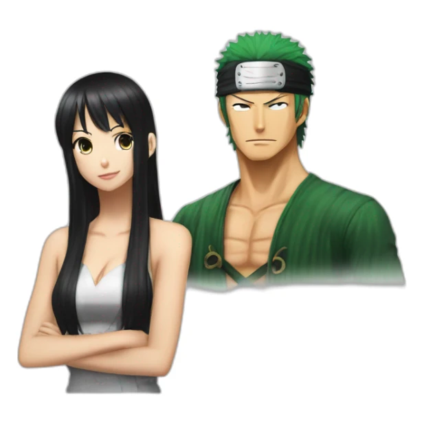Roronoa Zoro and nico robin sticker