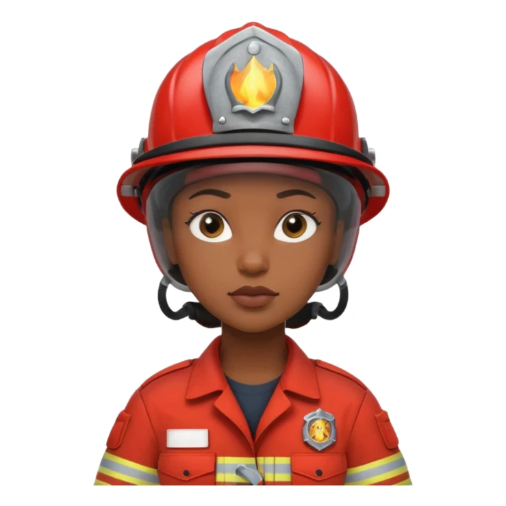 black women Firefighter wearing helmets sticker
