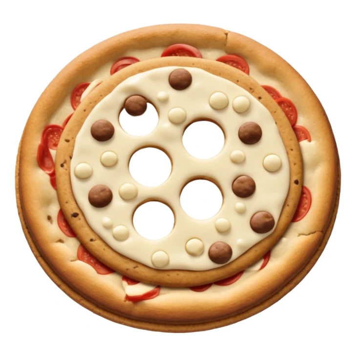 White chocolate chip chips ahoy cookie no face less pizza shaped sticker