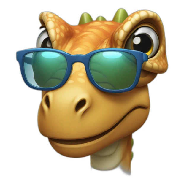 Un dinosaure avec des lunettes  sticker