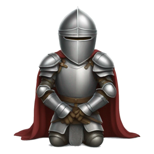 Kneeled knight sticker