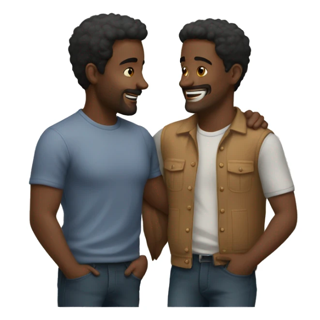 Dois homens se abraçando  sticker