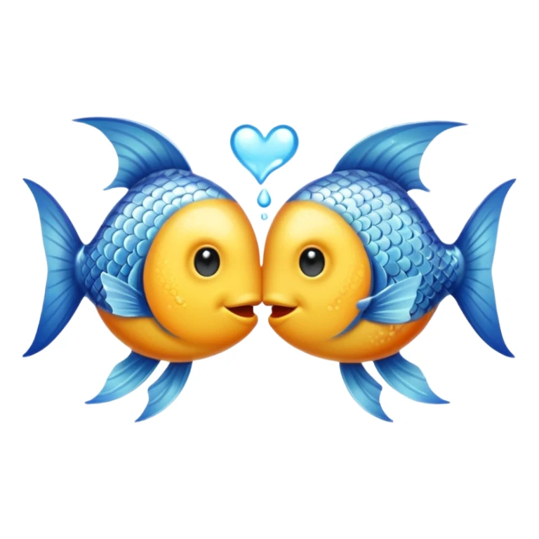 two fishes kissing sticker