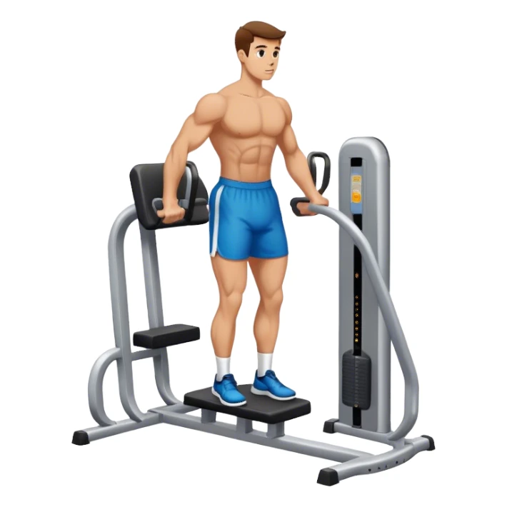 how to use gym calf-raise machine sticker