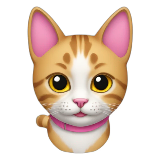 Cat with pink t-shirt sticker