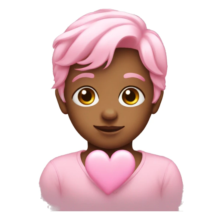 Baby pink heart sticker