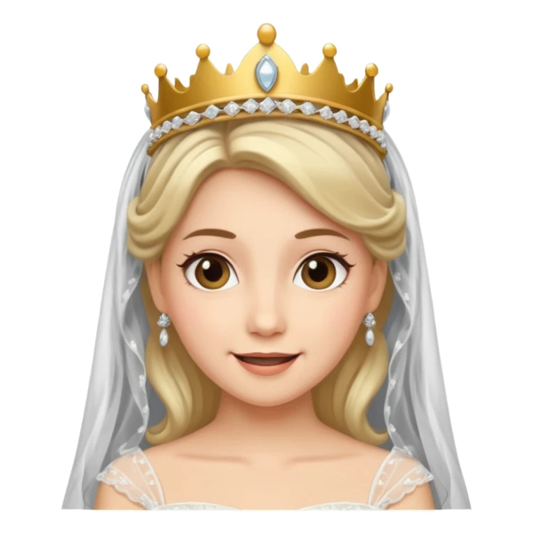 bride veil, hair and tiara sticker