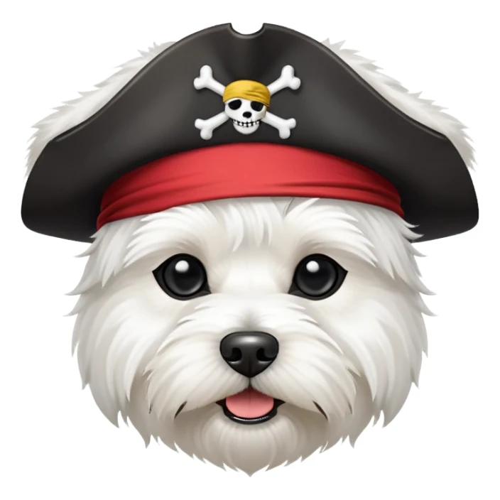West Highland White Terrier dog as a pirate  sticker