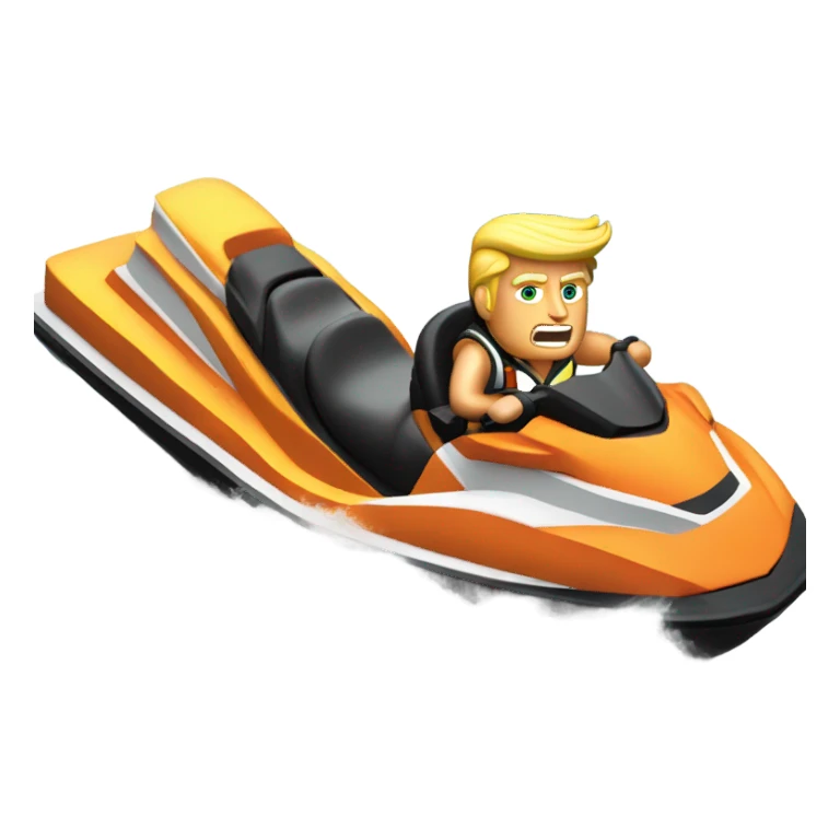 Donal trump jet skiing sticker
