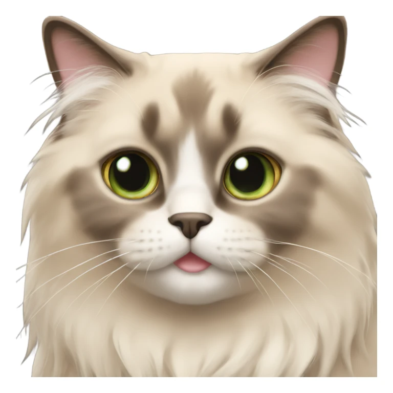 Adult tan colored ragdoll cat sticker