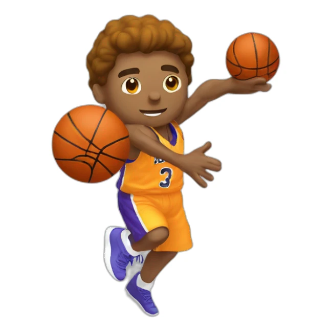 Basket-ball player shooting the ball sticker