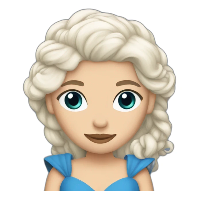 daenerys targaryen in blue dress sticker