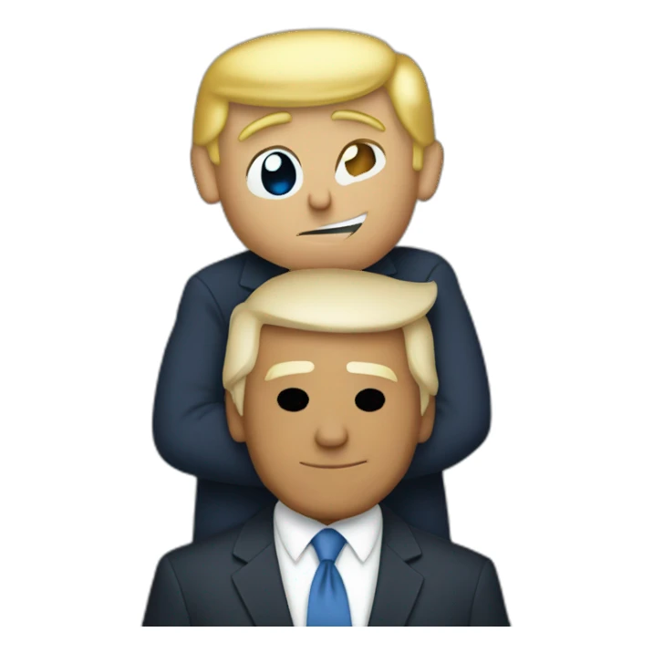 Barack Obama hugging Donald Trump sticker