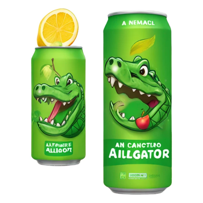 Apple Alligator Energy Drink can sticker