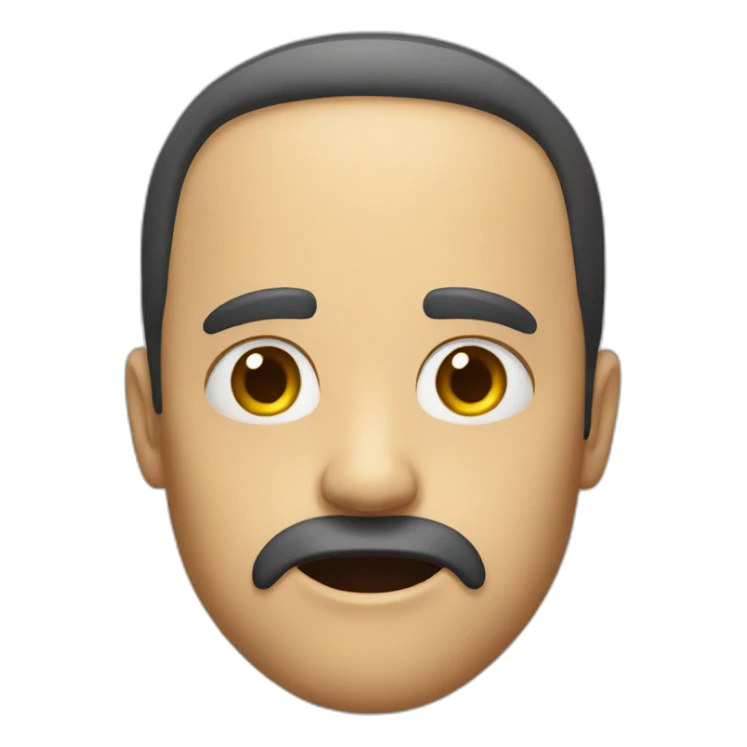 a shocking face of a man sticker