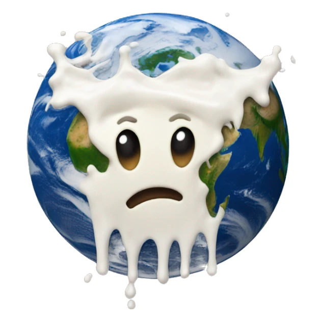 The whole earth covered in milk  sticker