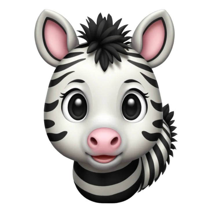 cute zebra with big eyes sticker