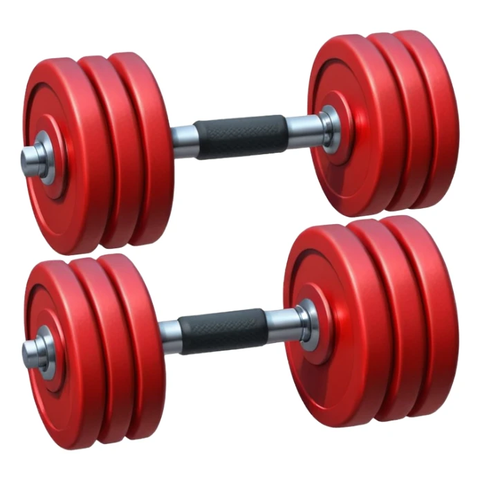pair of red dumbbells sticker