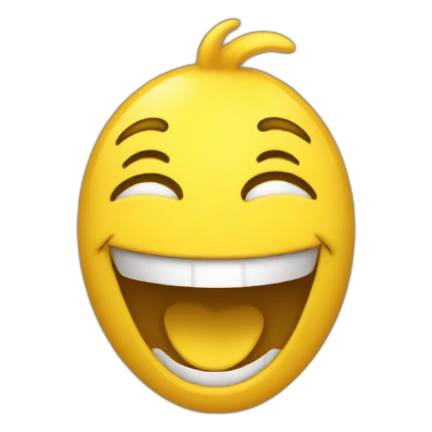 Laughing yellow emoji sticker