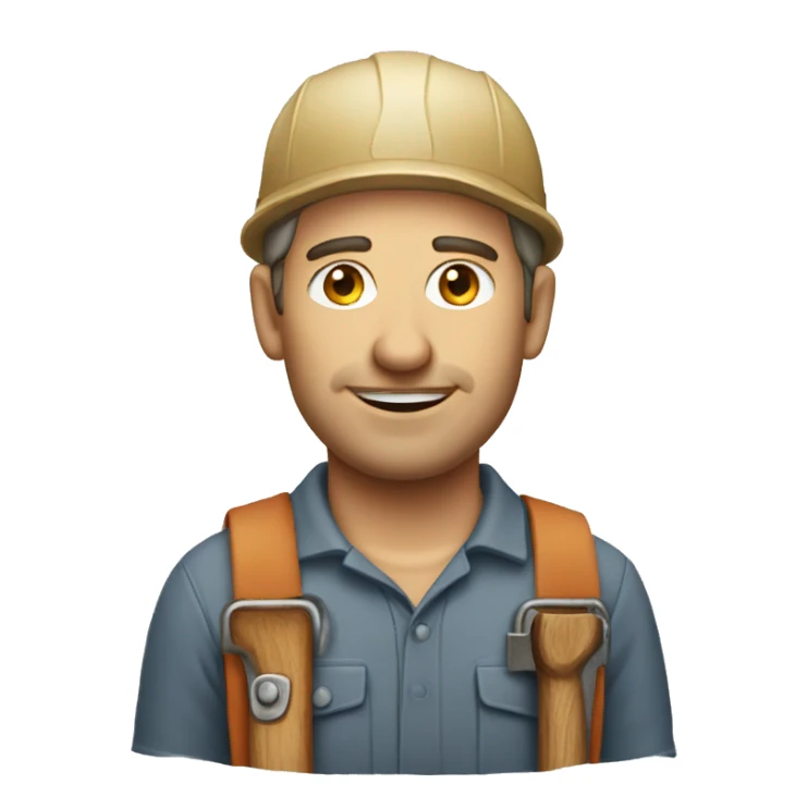 man carpenter sticker