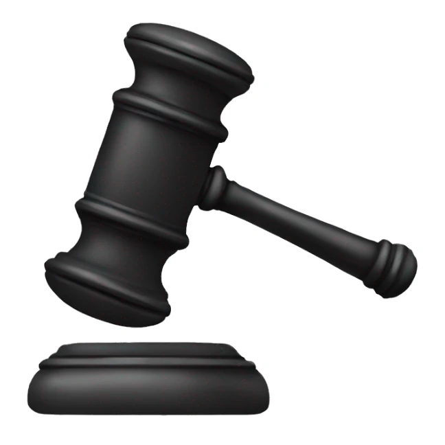 A JUDGE HOLDING A GAVEL sticker