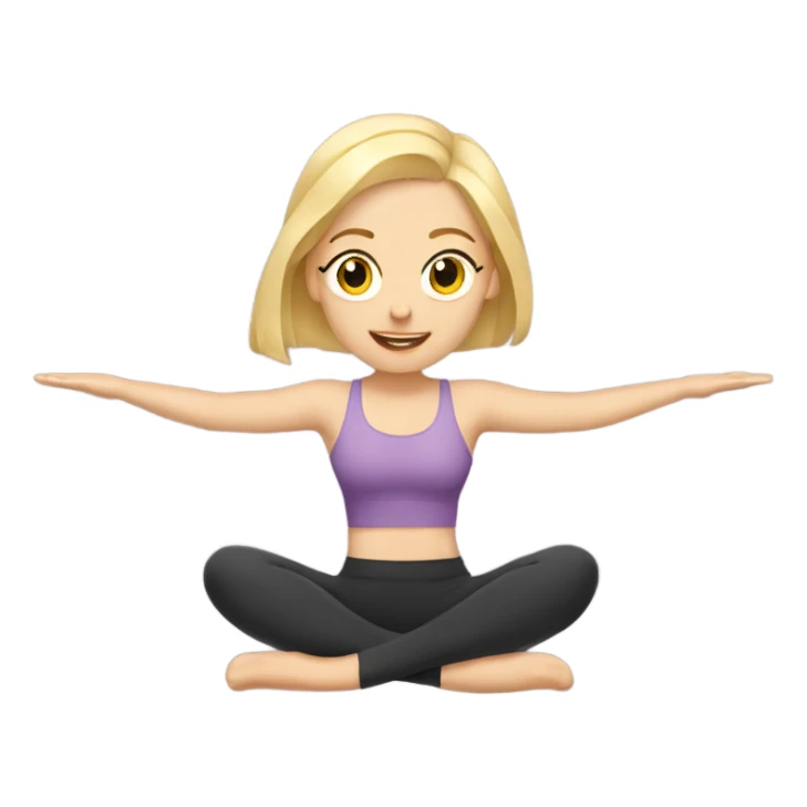 blonde girl doing pilates sticker