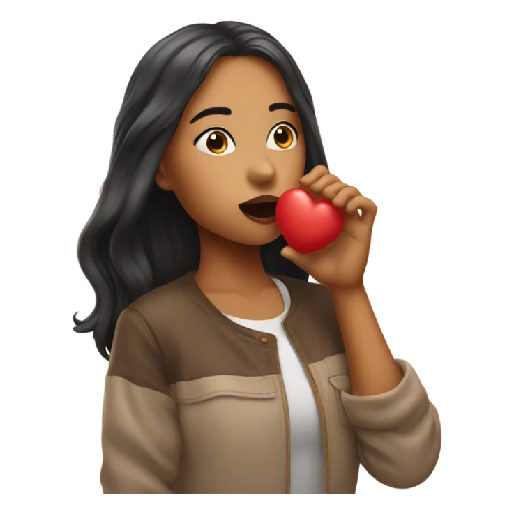 girl blowing a kiss sticker