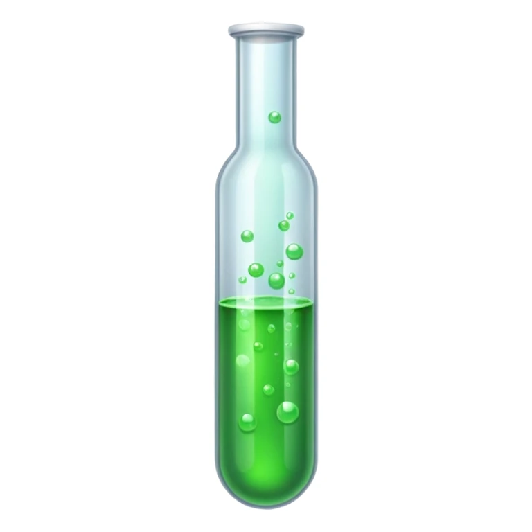 test tube with green liquid sticker