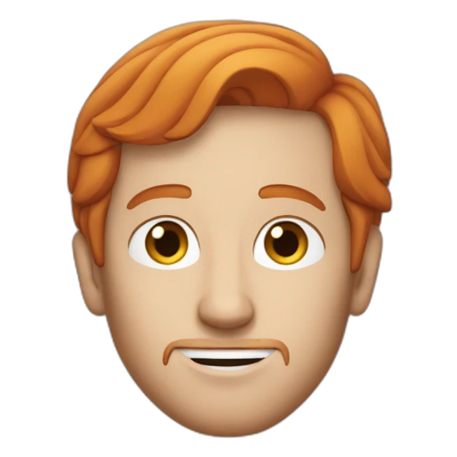 a red hair guy with steve jobs sticker